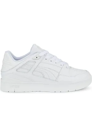 PUMA Schoenen, Heren, Wit, 44 1/2 EU, Wit Leren Slipstream Heren Sneakers