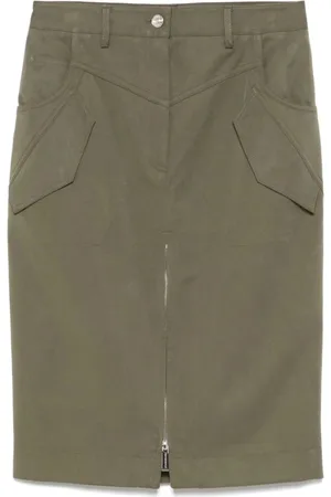 BARBARA BUI Rokken, Dames, Groen, M, Stijlvolle Midi Rok