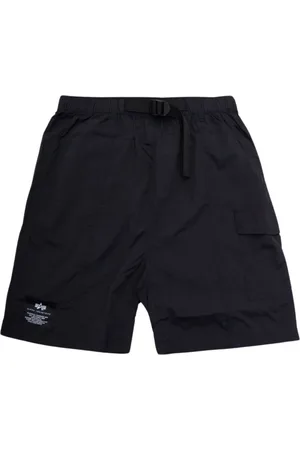 Alpha Industries Korte broeken, Heren, Zwart, L, Nylon, Nylon Cargo Broek Zwart