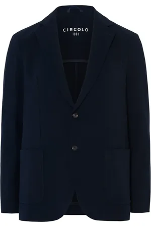 Circolo Jassen, Heren, Blauw, M, Blauwe Piquet Americana Kleding