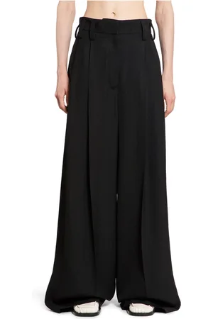 Jil Sander Broeken, Dames, Zwart, 3Xs, Hoge taille zijden broek met zakken