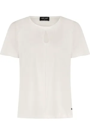 Lady Day Tops, Dames, Wit, XL, Off Vlindermouw Top
