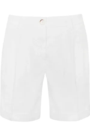 RE-HASH Korte broeken, Dames, Wit, W32, Katoen, Witte Bermuda Shorts