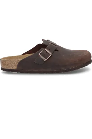 Birkenstock Schoenen, Heren, Bruin, 41 EU, Leer, Klassieke leren clogs met olie