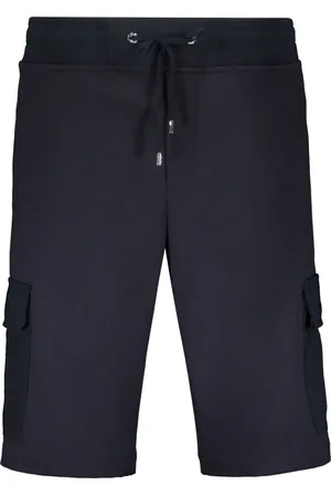 MOORER Korte broeken, Heren, Blauw, L, Cargo Bermuda Shorts met zakken