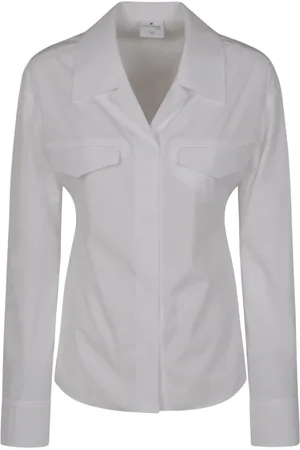 Courrèges Blouses & Shirts, Dames, Wit, M, Poplin 2-Zak Overhemd