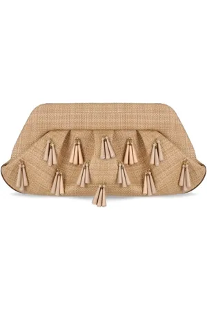 THEMOIRÈ Tassen, Dames, , ONE Size, Raffia-effect Franjes Clutch Tas