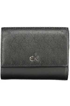 Calvin Klein Accessoires, Dames, Zwart, ONE Size, Polyester, Zwarte Dames Portemonnee Rfid Polyester