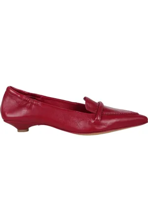 Pomme D´Or Schoenen, Dames, Rood, 37 1/2 EU, Leer, Elastische Mocassin met Lage Hak