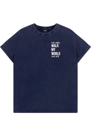 Alix the label Tops, Dames, Blauw, L, Walk My World T-shirt