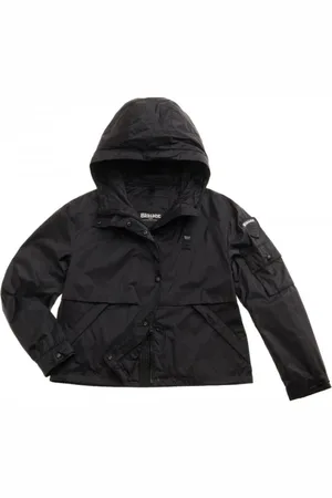 Blauer Jassen, Dames, Zwart, S, Nylon, Metalen Nylon Jas met Capuchon