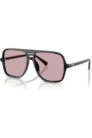 Emporio Armani Accessoires, Heren, Zwart, 57 MM, Zwart/Roze Zonnebril EA 4252U