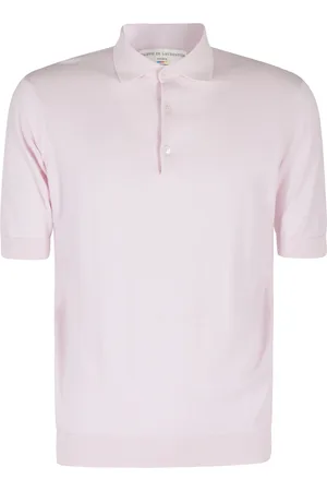 FILIPPO DE LAURENTIIS Tops, Heren, Roze, L, Katoen, Katoenen Polo Shirt