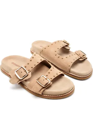Gioseppo Schoenen, Dames, , 40 EU, Leer, Studded leren sandaal met dubbele gesp