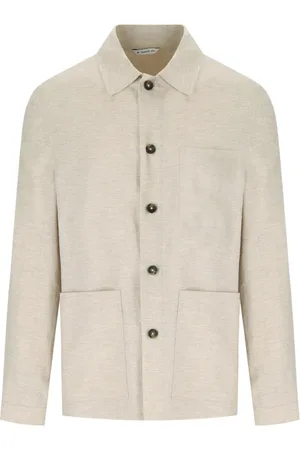 Manuel Ritz Jassen, Heren, , M, Katoen, Shirt-Stijl Jas Katoen Linnen