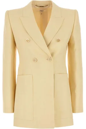 Chloé Jassen, Dames, Geel, S, Hennep, Gele Hennepmix Blazer Jas