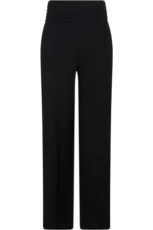 MVP Wardrobe Broeken, Dames, Zwart, S, Calypso Tuxedo Stijl Hoge Taille Broek
