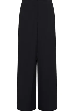 MARELLA Broeken, Dames, Zwart, S, Katoen, Wijde Pijp Zwarte Broek