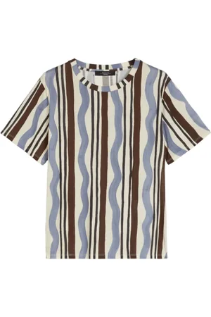Max Mara Tops, Dames, Veelkleurig, M, Katoen, Gedrukt Jersey T-shirt