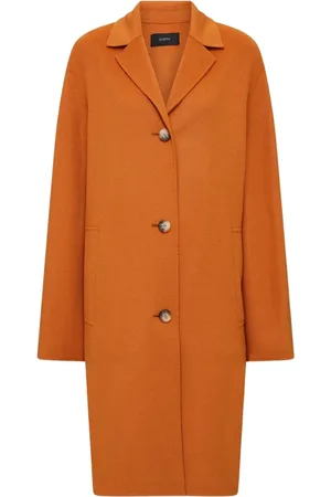 Joseph Mantels, Dames, Oranje, S, Wol, Single-Breasted Coats