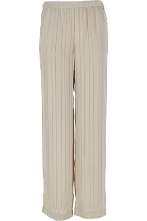 Armani Exchange Broeken, Dames, , XS, Gestreepte elastische taille logolabelbroek