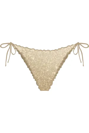 MC2 SAINT BARTH Badkleding, Dames, Geel, M, Lurex Braziliaanse Bikini voor Vrouwen