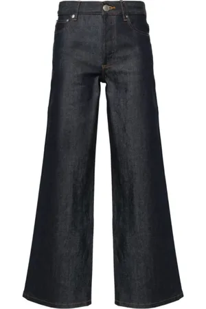 A.P.C. Jeans, Dames, Zwart, W27, Denim, Wijde donkere denim jeans