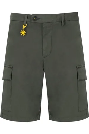 Manuel Ritz Korte broeken, Heren, Groen, L, Katoen, Groene Cargo Bermuda Shorts