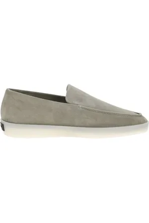 FEAR OF GOD Schoenen, Heren, Groen, 43 EU, Suède, Loafers met Monogram Patch en Rubberen Zool
