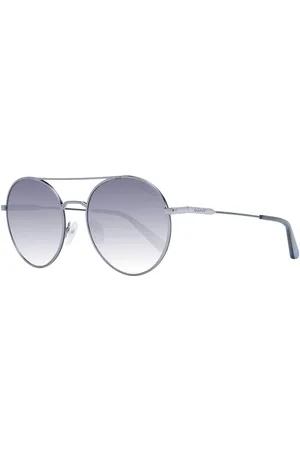 GANT Accessoires, Heren, Grijs, ONE Size, Gunmetal Ronde Zonnebril Grijs Verloop