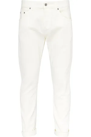 Dondup Jeans, Heren, Wit, W30, Denim, Witte denim regular fit jeans
