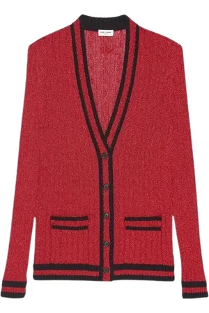 Saint Laurent Truien, Dames, Rood, S, Klassieke Leren Jas