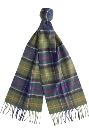 Barbour Accessoires, Dames, Veelkleurig, ONE Size, Wol, Geruite sjaal van kasjmier en lamswol