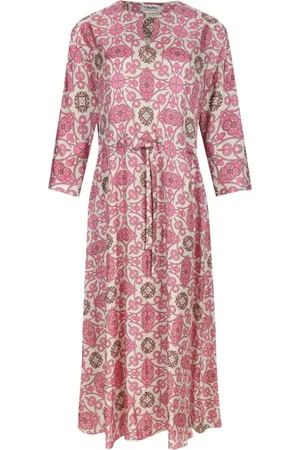 Max Mara Kleedjes, Dames, Roze, S, Fuchsia Gedrukte Twill Flare Jurk