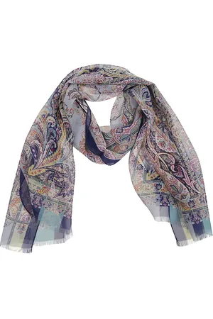 Etro Accessoires, Dames, Veelkleurig, ONE Size, Zijden Bloemensjaal
