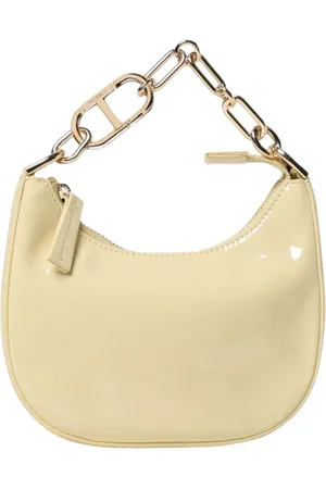 Twin-Set Tassen, Dames, Geel, ONE Size, Roze Ketting Clutch Tas