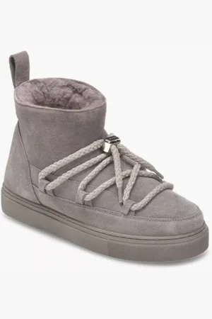 INUIKII Schoenen, Dames, Grijs, 39 EU, Suède, Grijze Suède Sneakers