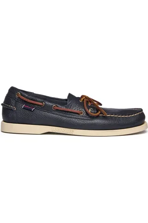 SEBAGO Schoenen, Heren, Blauw, 43 EU, Blauwe leren bootschoenen
