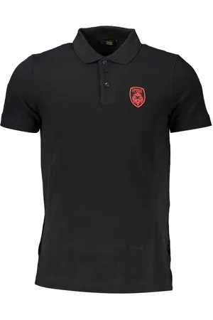 Roberto Cavalli Tops, Heren, Zwart, S, Zwarte Polo Shirt Mannen