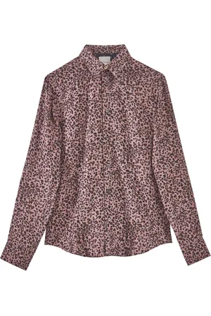 Paul Smith Overhemden, Heren, Veelkleurig, L, Luipaardprint Overhemd met Lange Mouwen