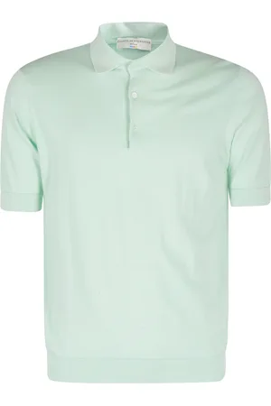FILIPPO DE LAURENTIIS Tops, Heren, Groen, M, Katoen, Katoenen Polo Shirt
