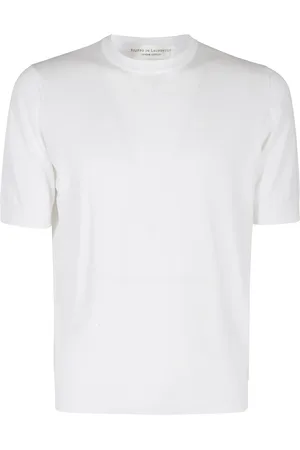 FILIPPO DE LAURENTIIS Tops, Heren, Wit, 2Xl, Katoen, Crepe Katoenen Kraag Shirt