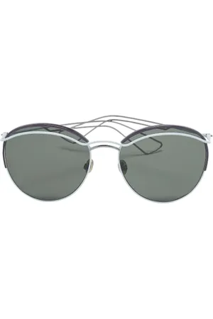 Dior Pre-owned, Dames, Blauw, ONE Size, Pre-owned Metal sunglasses