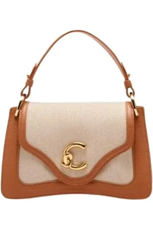 Coccinelle Tassen, Dames, Bruin, ONE Size, Katoen, Tassen van linnen en katoenen stof
