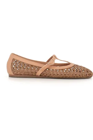 Ancient Greek Sandals Schoenen, Dames, , 39 EU, Leer, Ballerina Sandalen van Raffia en Leer
