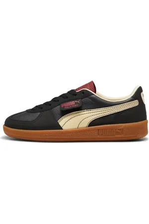 PUMA Schoenen, Heren, Zwart, 45 EU, Leer, Players Lane Zwart Rood Sneakers