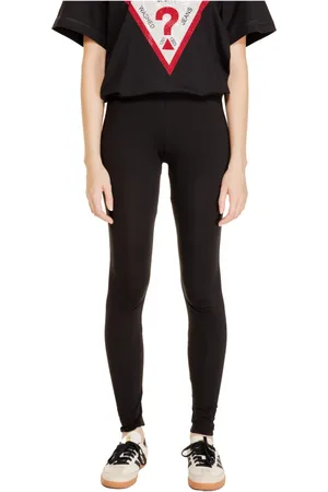 JACQUELINE DE YONG Broeken, Dames, Zwart, S, Katoen, Katoenen Leggings Herfst/Winter Collectie