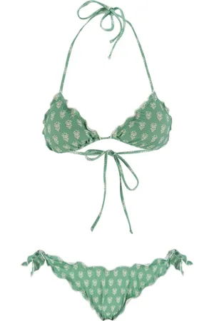 MC2 SAINT BARTH Badkleding, Dames, Groen, L, Flowing Triangle Zomer Top
