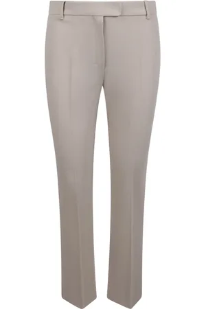 Max Mara Broeken, Dames, , L, Katoen, Slimme Stretchbroek met Hoge Taille