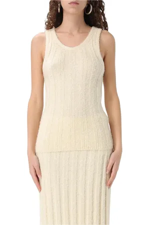 Khaite Tops, Dames, , M, Geribbeld Gebreid Hemd en Midi Rok Set